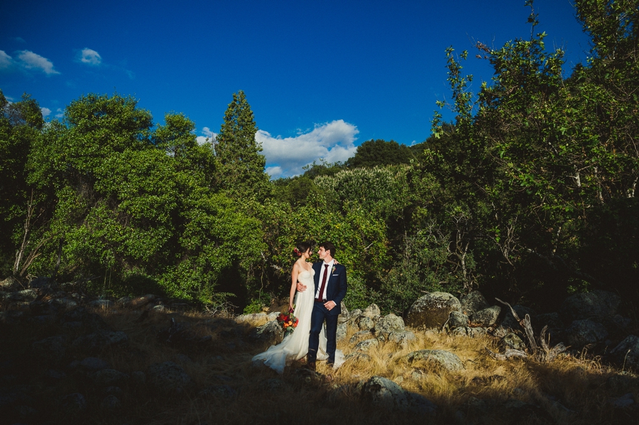 Redwood Ranch Three Rivers wedding portraits