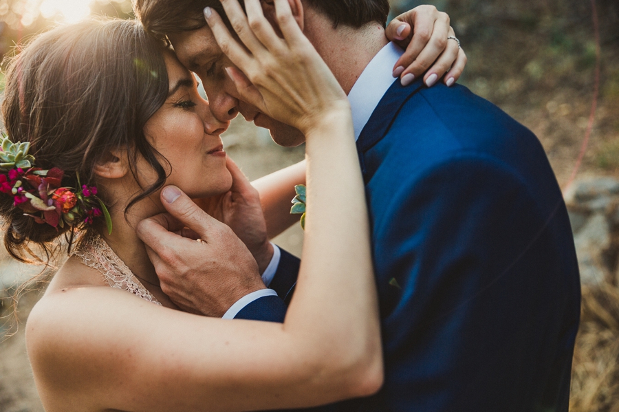 Intimate moments with Bride and Groom at Redwood Ranch